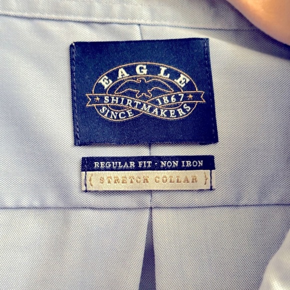 Eagle men’s light blue dress shirt, stretch collar, size 16 1/2 32/33 - Picture 3 of 6